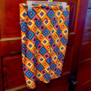 Multicolored LulaRoe pencil skirt